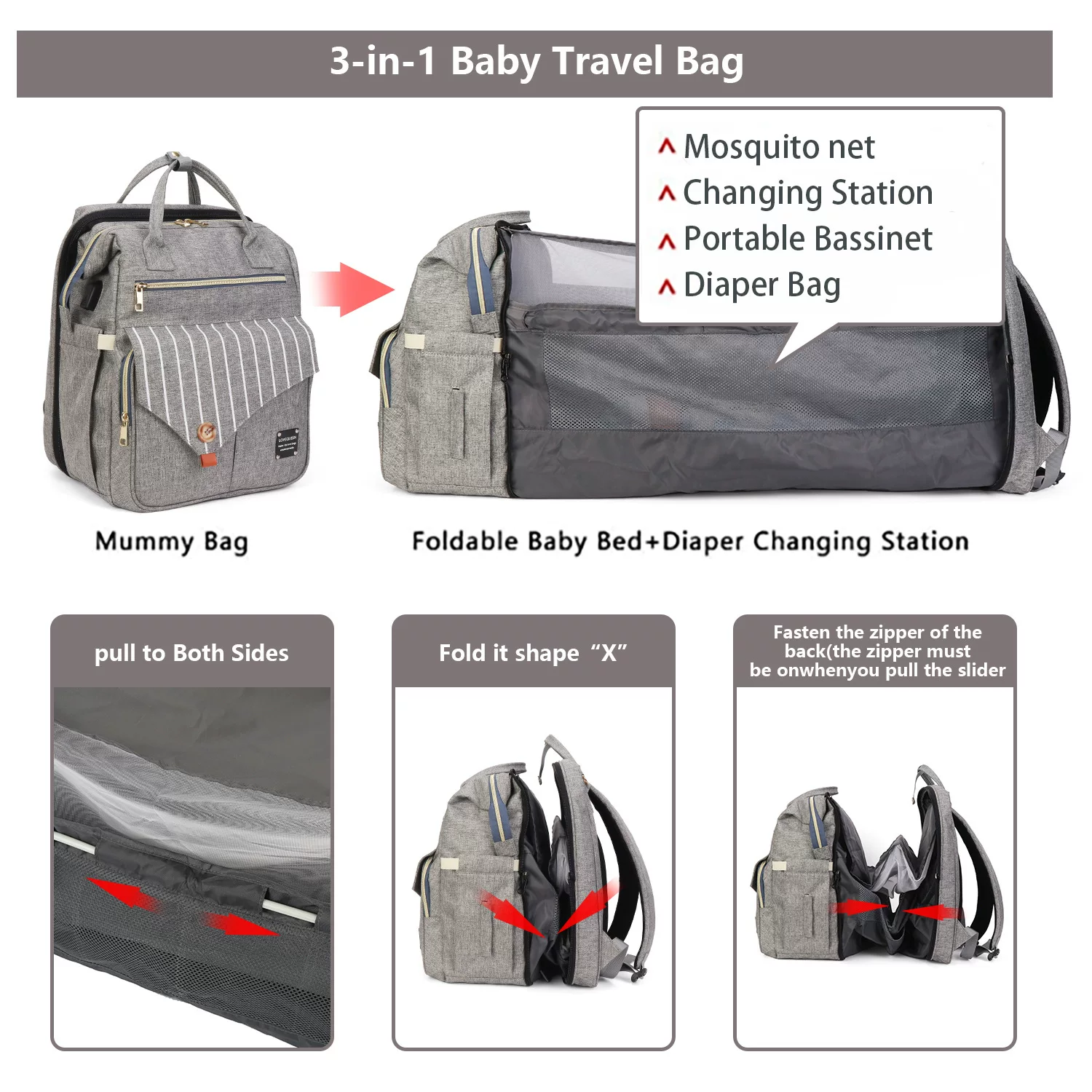 Кроватка для ребенка LEQUEEN, универсальный детский рюкзак для кровати мамы и малыша, складная москитная сетка