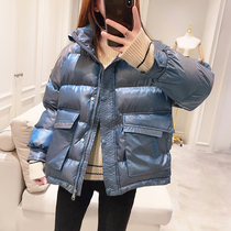 Quilted jacket 2020 new womens winter clothing Korean fashion stand-up collar thickened short section large pocket cotton coat cotton coat jacket