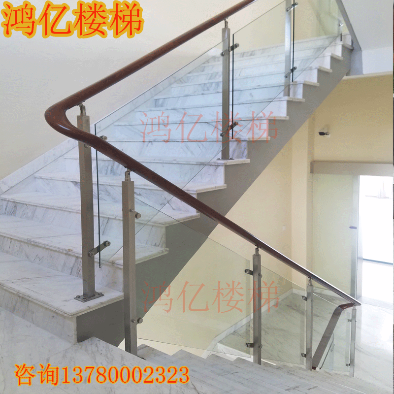 Ningbo staircase glass handrail accessories for railing columns stainless steel price per meter for stairs tempered glass