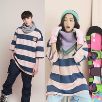 16 17 NAPPING] Korean veneer double board ski sweater pullover tee