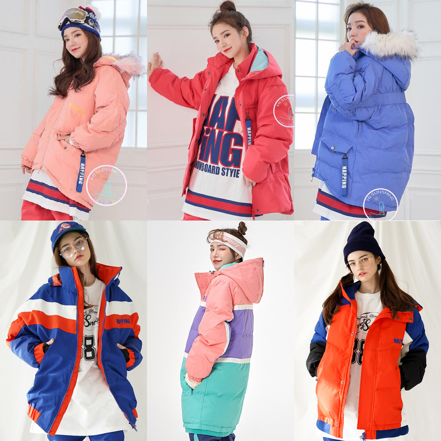 NAPING Korea Ski Clothes Veneer Double Board Men and Men Thickened Waterproof Blouse Pants Domestic Spot-Taobao