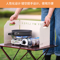 Camping de plein air Poêles à vent Triple Fold Thickening Folded Windproof Plate Field Cassette Stove Portable Large Size Poly hot plate