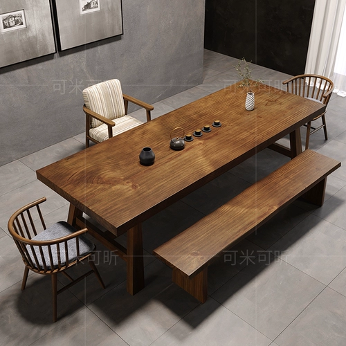 Стол для чая с твердым древесиной и стул Комбинация стола пять Стул Домашний офис.