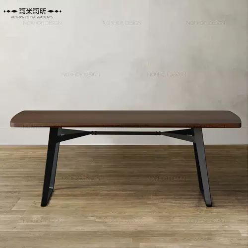 可米可昕 Железный твердый деревянный стол конференция столовая столовая компьютер стол стол стола стола стола стол -стиль стола