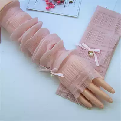 Summer ice cool sleeve sunscreen gloves female anti-UV long version of ice silk sleeve women arm arm arm sleeve sleeve sleeve