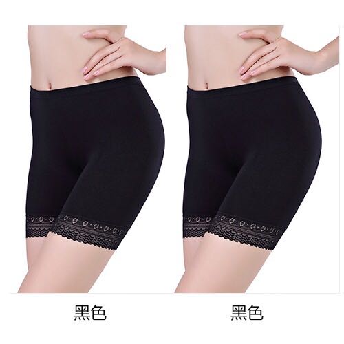 2 mẩu mặc bên ngoài pocketless Ingle chương trình chống ánh sáng quần an toàn mỏng để tăng phụ nữ trẻ xà cạp quần bảo hiểm.