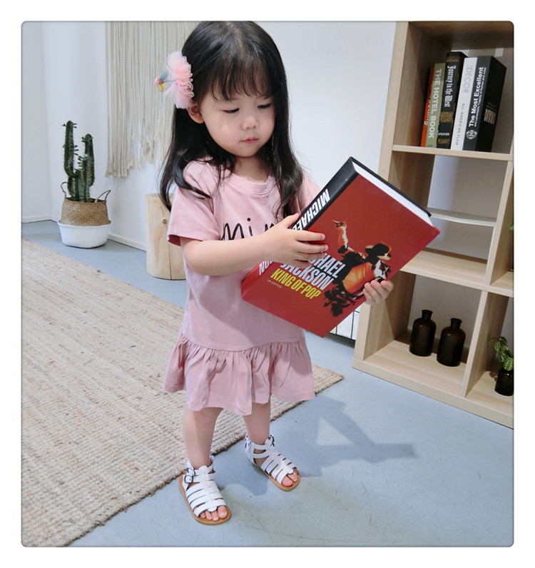 Váy bé gái quần áo mùa hè 2018 kiểu váy mới cho bé gái bằng vải cotton và vải lanh cho bé chân váy cho be gái 12 tuổi