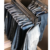 70cm80cm Lara Livable Telescopic Pants Shelf Wardrobe Hanging Rack Cloakroom Pants Storage artifact