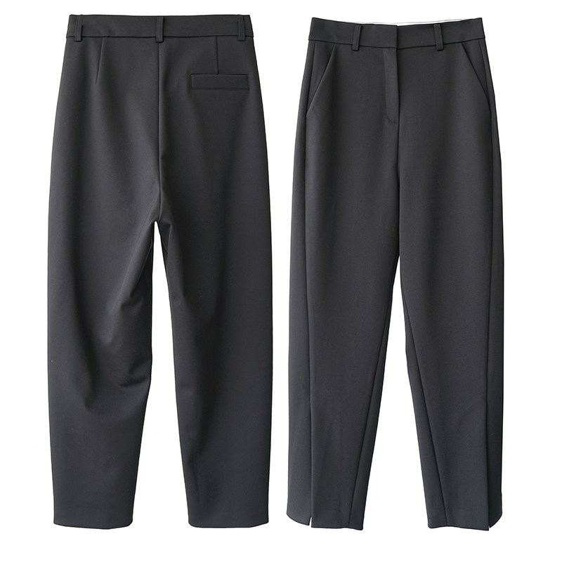 Self-leaving wuzhi high quality workplace commuter display slim 90% smoke pipe pants 100 hitch-fit pants open fork Western pants 77359