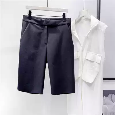 WUZHI good style thin handsome high quality Joker stretch pants shorts suit pants five-point pants women 86099