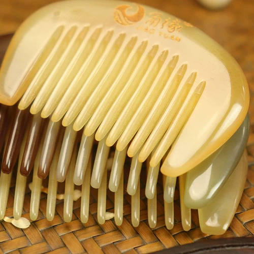 角缘 Натуральная маленькая детская расческа, сумка с гравюрой