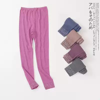 Women's thin cotton sanitary pants Women's single-piece elastic slim-fit warm pants sanitary pants cotton pants knee pads waist home pants