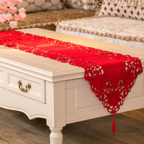 New Chinese Tea Table Flags Red Festive Wedding Dining Room Dining Table TV Cabinet Flag Tea Table Tea Table Tea Table