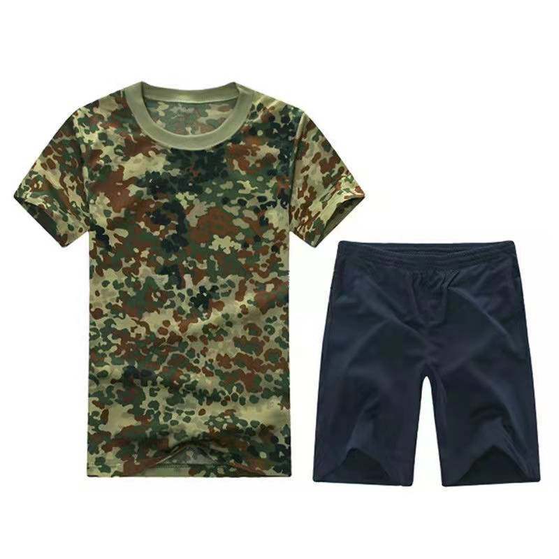 01 Fitness Training Suit Women T-shirt Shorts Breathable Cool Quick Dry Short Sleeve Suit Military Training Supplies-Taobao