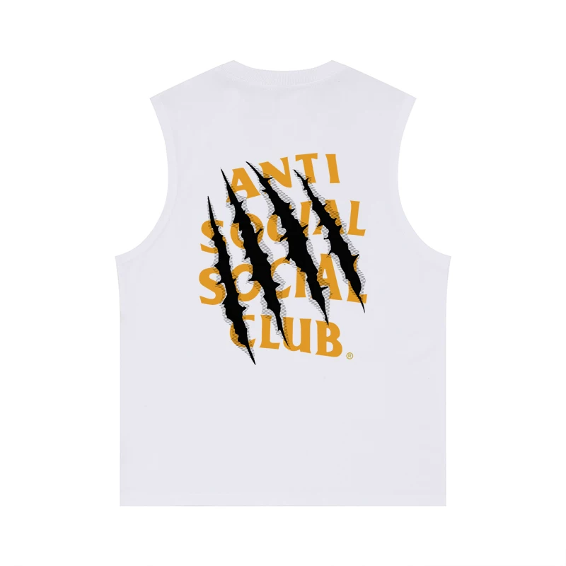 ANTI SOCIAL SOCIAL CLUB ASSC следы когтя буква принт безрукавка свободная хлопковая майка