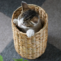 Day Style Pet Nest Hamster Grass Knitted Toys Hand Woven Cat Toy Pet Basket Aisle Flower Pot