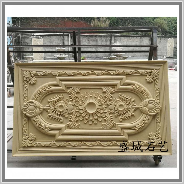 Sandstone Southeast Asia Relief Art TV Background Wall Eurostyle Flower Board Outdoor solid mural manufacturer Direct sale