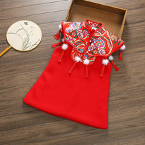 2021 girls festive Tang dress cheongsam dress winter children woolen dress New year dress Chinese style embroidery costume