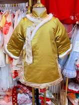 Girls cheongsam winter children Chinese style plus cotton Tang dress Chinese New Year festive dress female baby year dress
