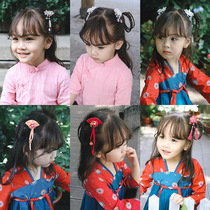 Childrens Chinese style costume tassel hair accessories hairclip Hanfu headdress Super fairy beauty accessories girls ancient style hair hairpin