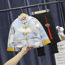 Qingya white boy Hanfu catch Zhou suit Super fairy thick boy Tang suit Chinese style children ancient costume young master clothing