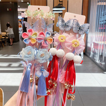 Western style lady Hanfu with headwear children Girl ancient hair hairclip hair accessories little girl tassel hair card princess style