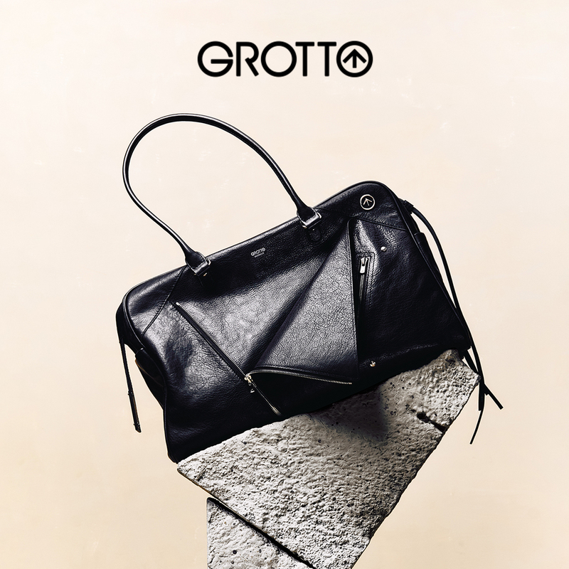 Grotto New Model Softcollar Briefcase Large Capacity Genuine Leather Portable Travel Soft Bag