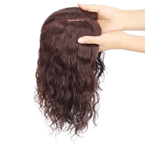 Top-of-the-head wig pieces Real hair Top-of-the-head patches Curls Covering White hair patches Womens hair scarcity hair caps cover