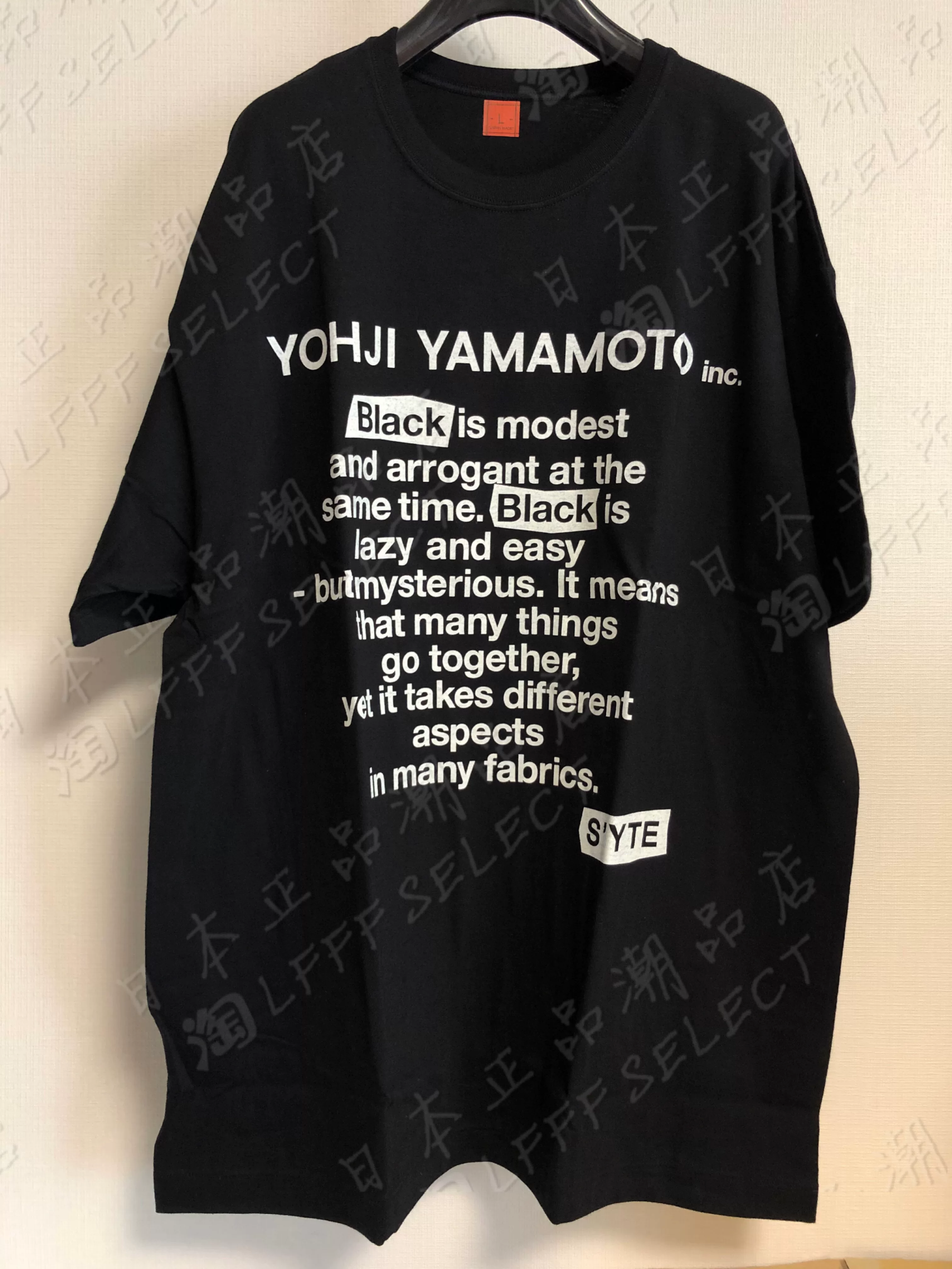Японский закупочный агент Ямamoto Ёшиji s'yte SYTE Graphic Classic English Quotes Short Sleeve TEE