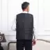 Áo khoác lông cừu trung niên nam lông một bộ vest mùa đông dày áo khoác lông dài lông cừu da áo chi lê Áo vest cotton