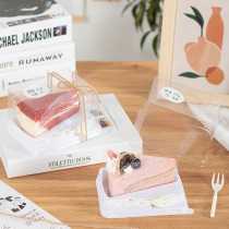 Triangle Cake Box Thousands Of Mousse Cake Pack 6 Inch 8 Inch Baking Black Forest Cake Cut box with fork