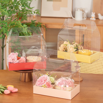 Four Inch Flowers Cake Box 4 Inch Cake Packaging Boxes Christmas Mousse Ball Baking West Point Transparent Suitcases