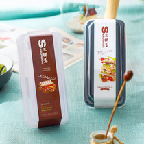 Baking sandwich box rectangular towel roll Swiss roll cake West Point disposable transparent packing box