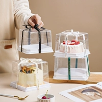 Клубника, мусс, прозрачная коробка, 5 дюймов, 4 дюймов