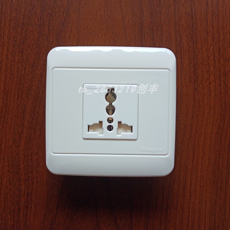 Steady 86 type household wall-mounted wall concealed one three-hole socket multi-function jack with safety protection door
