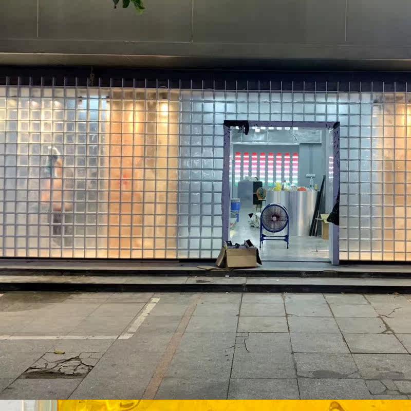 Cloud Foggy Hollow Glass Brick Dining Room Bedroom Shower Partition Wall Transparent Square Guest Xuan Guan Make-up Room Furnishing Kitchen