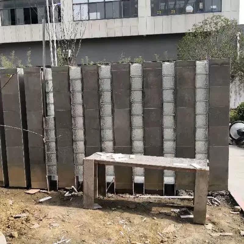 Transparent square large block partition half wall powder room glass brick translucent crystal brick cut half wall