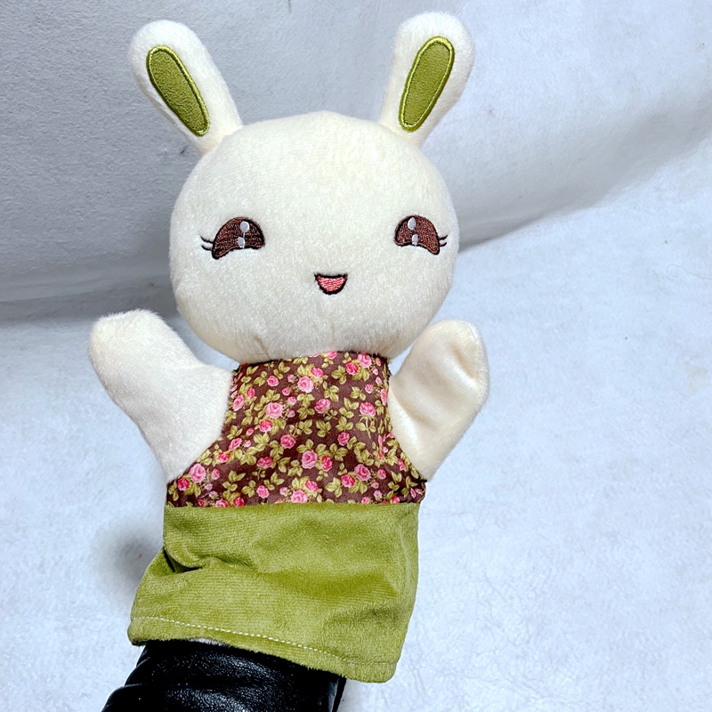 Cute Animal Hands Occasional Cubs Rabbit Plush Paparazzi Parent-child Storytelling Interactive Appeasement Doll Infant Gifts
