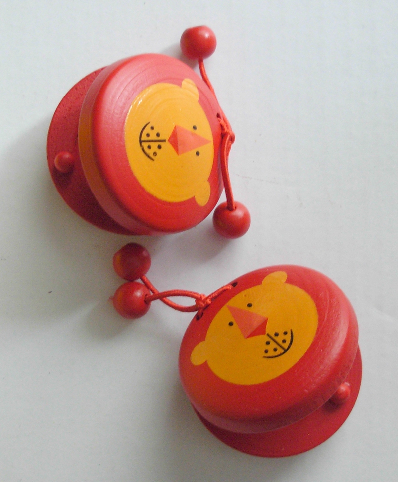 Orff nhạc cụ trẻ em bộ gõ gỗ phim hoạt hình castanets động vật tròn nhảy ban nhạc bé đồ chơi đồ chơi âm nhạc cho trẻ mầm non