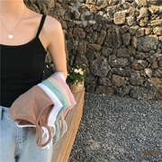 Mùa hè 2018 và mùa thu Hàn Quốc nữ sinh sang trọng kéo dài kẹo màu mặc treo áo sơ mi vest