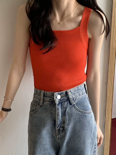 Белый трикотажный летний дизайнерский жилет, футболка без рукавов