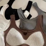 Белый базовый топ с чашечками, летняя майка топ, короткая футболка без рукавов, красивая спина