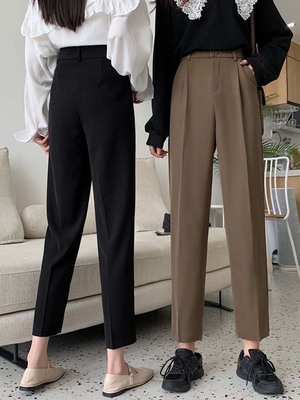 taobao agent Autumn suit, casual trousers, high waist, suitable for teen, slim silhouette