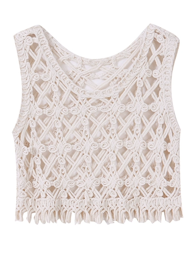 Летний сексуальный белый жилет без рукавов, французский стиль