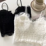 Кружевная сексуальная майка топ, нижнее белье, бюстгальтер-топ, топ с чашечками, топ без лямок, для маленькой груди