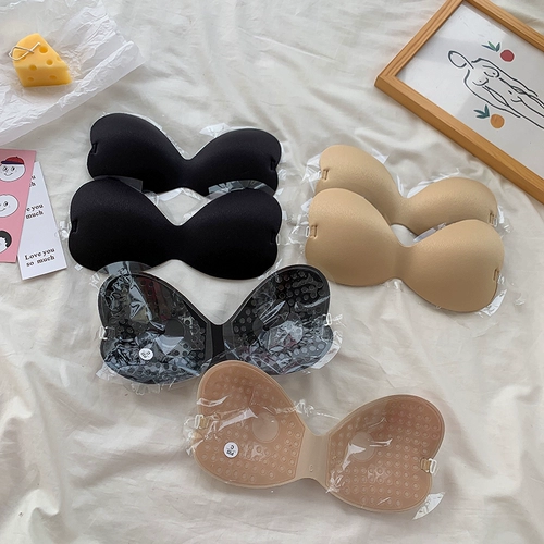 Силиконовый невидимый летний бюстгалтер, нескользящое нижнее белье, наклейки на соски, бюстгальтер пуш-ап