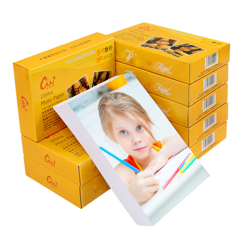 Liwu Rc Photo Paper 5inch Photo Paper 7inch Waterproof and Scratch-Resistant Photo Paper High-Gloss Fine Velvet Matte Album Paper 270G260G 3inch 6inch Color Inkjet Printer Coated Paper 3R Photo Paper