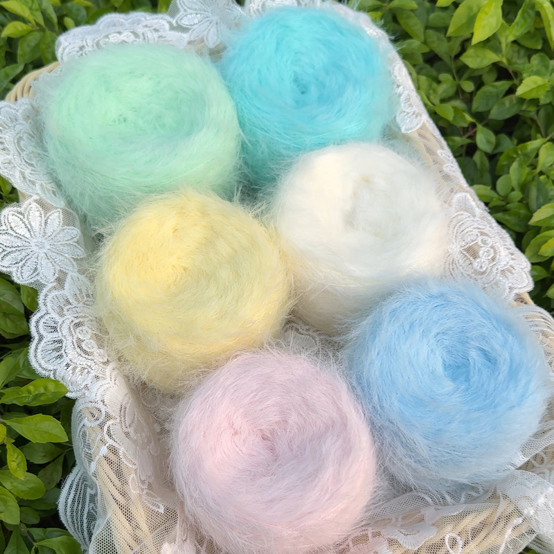 Single Strand 4cm Imitation Mink Long Hair Yarn for Bags, Hats, Doll Clothes, Handmade Imitation Leather Weaving, Sugar Rabbit Long Hair Mink Yarn