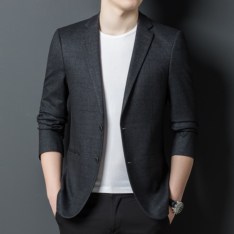 (Solid cut quite sphincter) autumn winter new business casual 100 hitch suit for men's western suit jacket