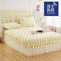 Hàn Quốc phiên bản của công chúa gió giường váy ren bedspread mảnh duy nhất của giường ren giường bìa bìa trượt 1.8m Fitted Mattress Protector - Trang bị tấm ra giường spa